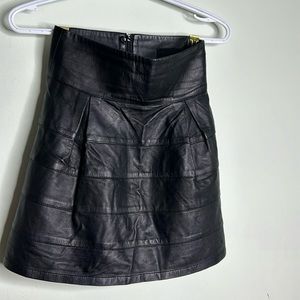 Philipp Plein Leather Mini Skirt